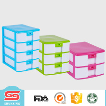 4 layer small plastic a4 desk drawer storage plastic box for sale